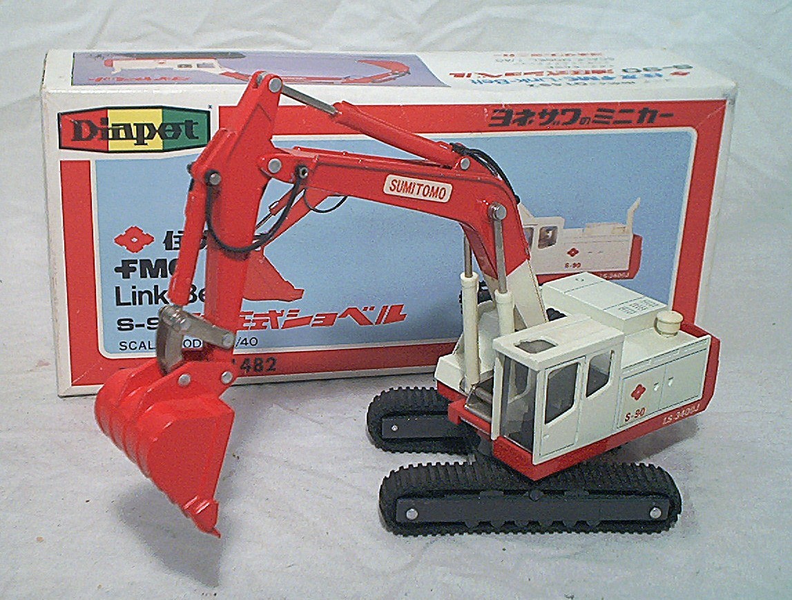 DIAPET YONAZAWA 1:40 DIECAST K-37 SUMITOMO S-90 FMC LINK BELT EXCAVATOR IN OB