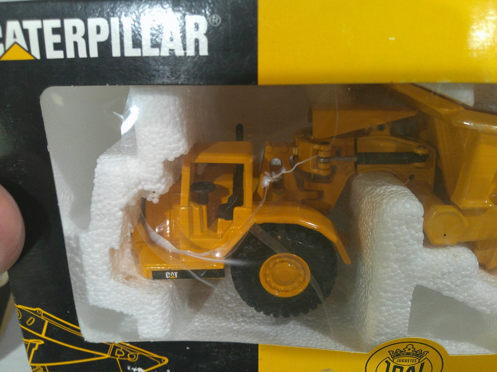 JOAL Caterpillar CAT 631 Tractor With Dumper #222 1:70 Scale Yellow Fair+ Box