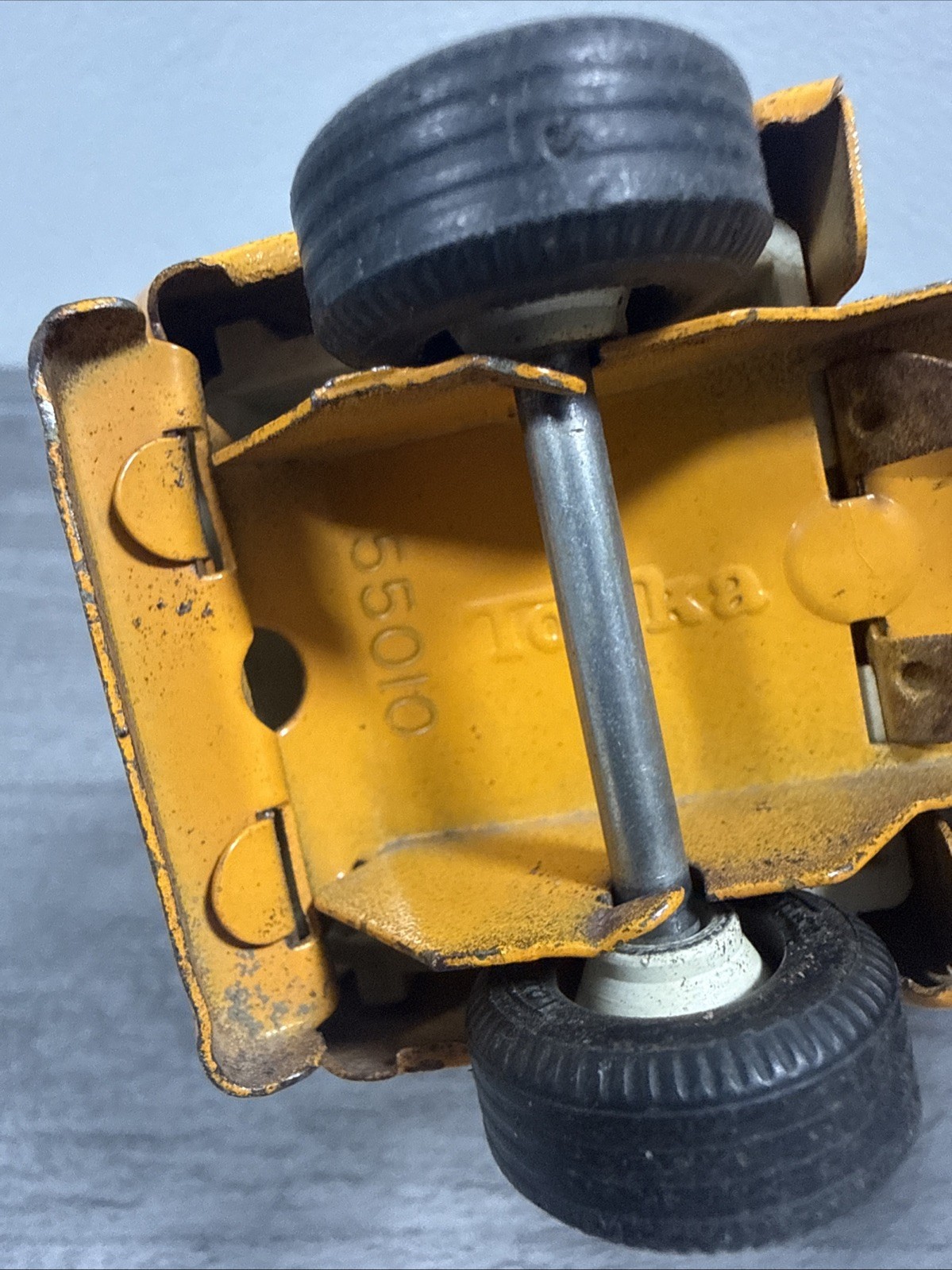 Vintage 1970s Tonka 55010 Toy Metal Excavator Backhoe 5.75&Prime; Antique Truck
