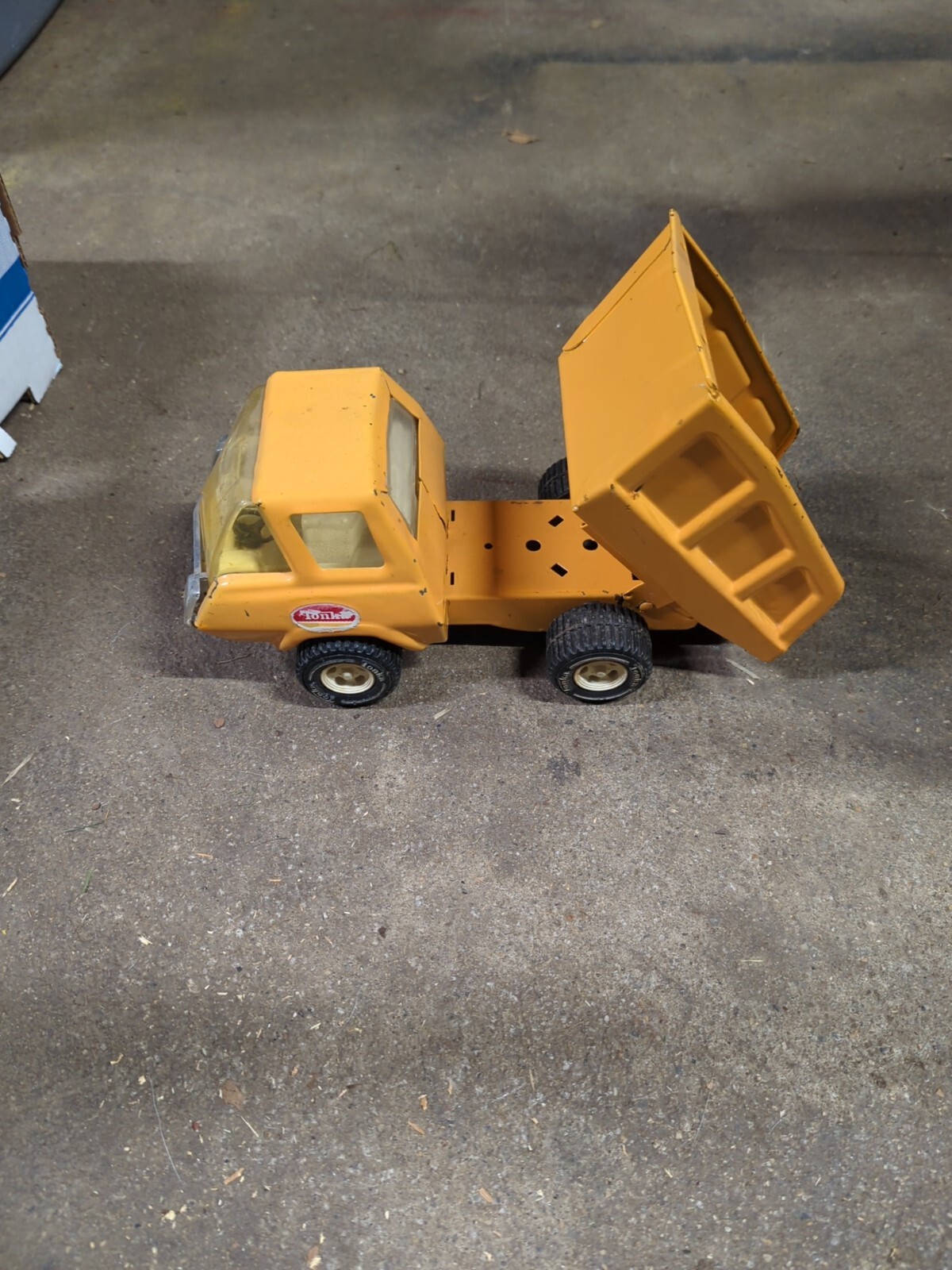 Vintage Pressed Steel 1970s Orange 8 Inch Hoot &lsquo;N Hauler Dump Truck