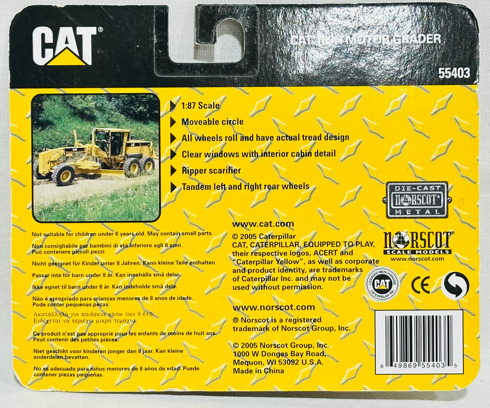 Caterpillar 163H Motor Grader By Norscot 1/87th Scale