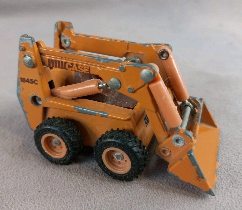 Vintage Ertl CASE 1845C Skid Steer Loader Construction Farm Toy 1:64 No Cage