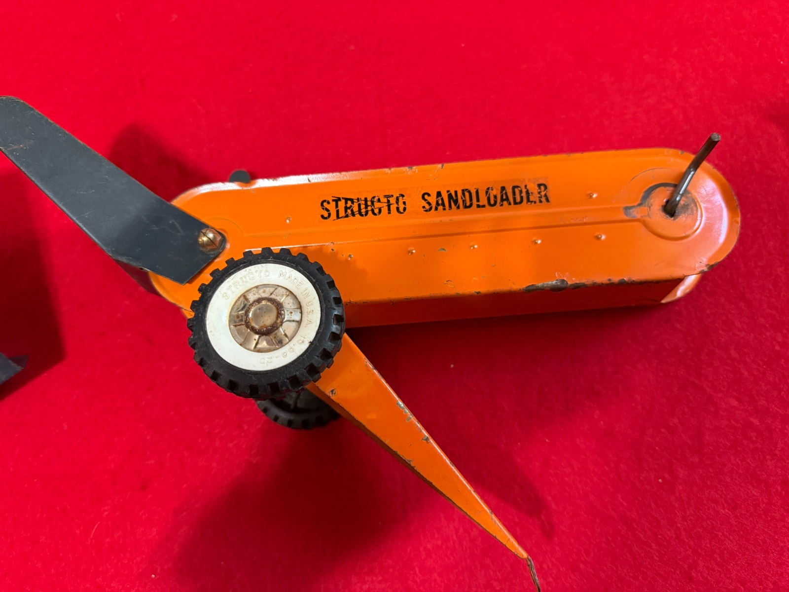 RARE Vtg Structo 1960&rsquo;s Hi-Lift Bulldozer & Sandloader Pressed Steel Made in USA