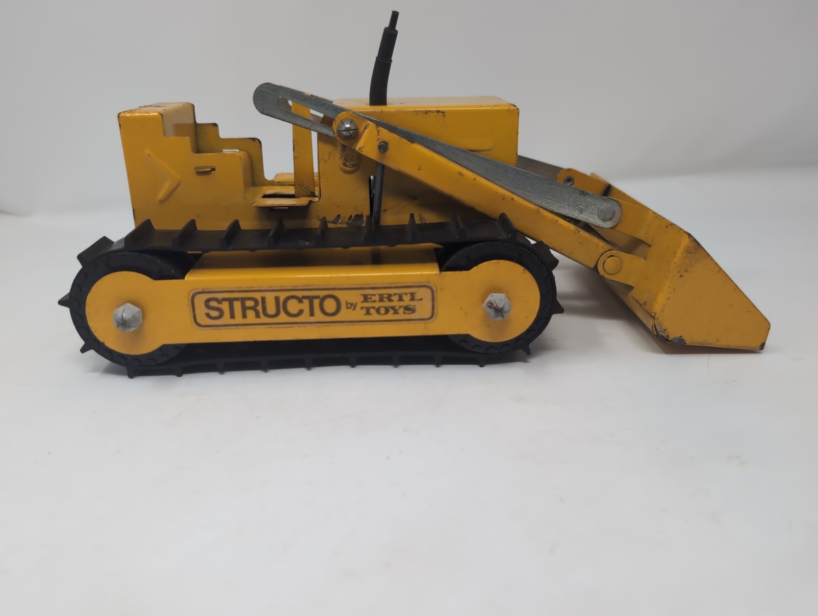 Vintage 1970s Structo by ERTL Toys Pressed Steel Hi-Lift Bulldozer Complete