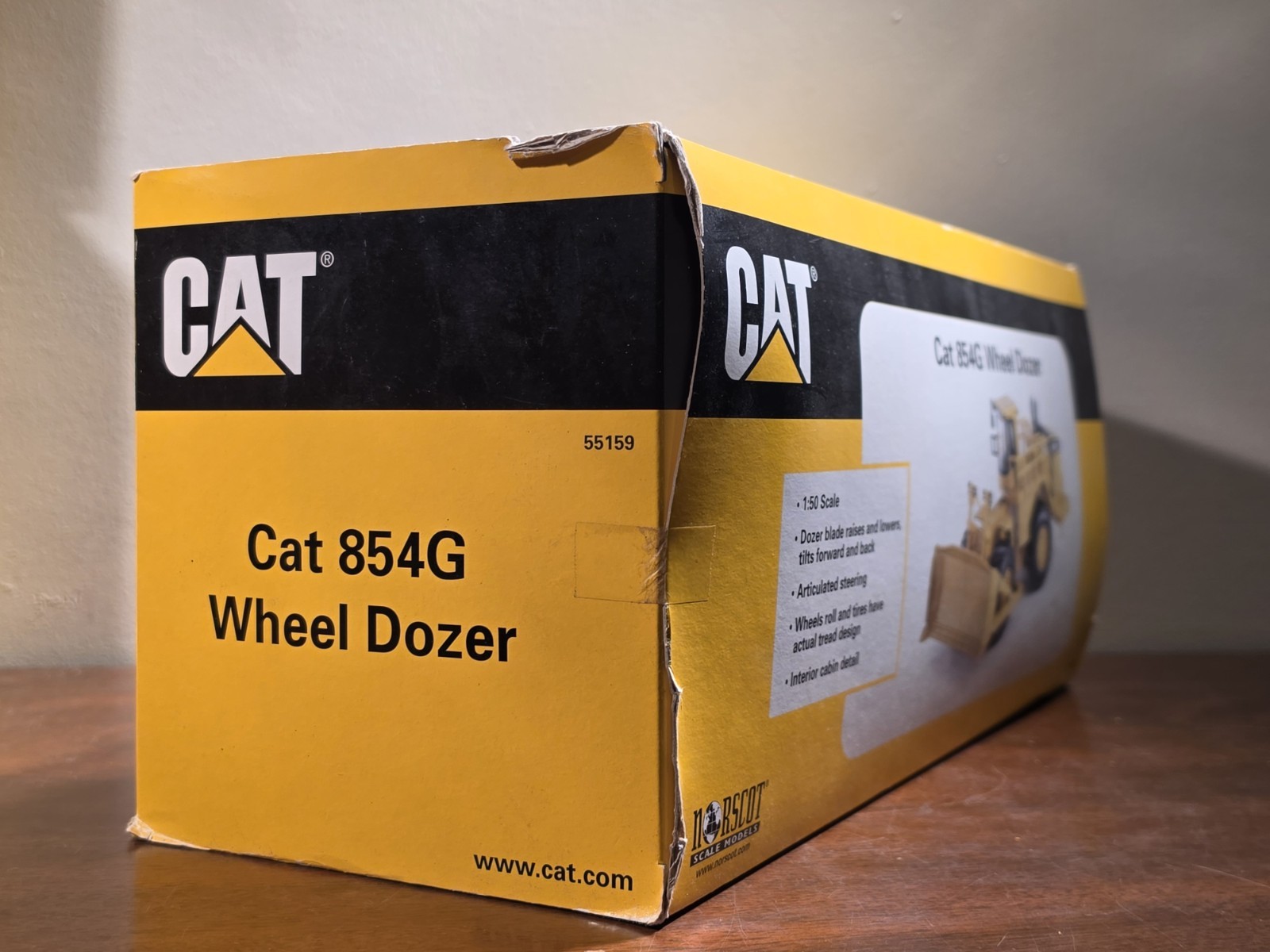W/ BOX Norscot #55159 1:50 Scale Diecast CAT 854G Wheel Dozer 2005 Caterpillar