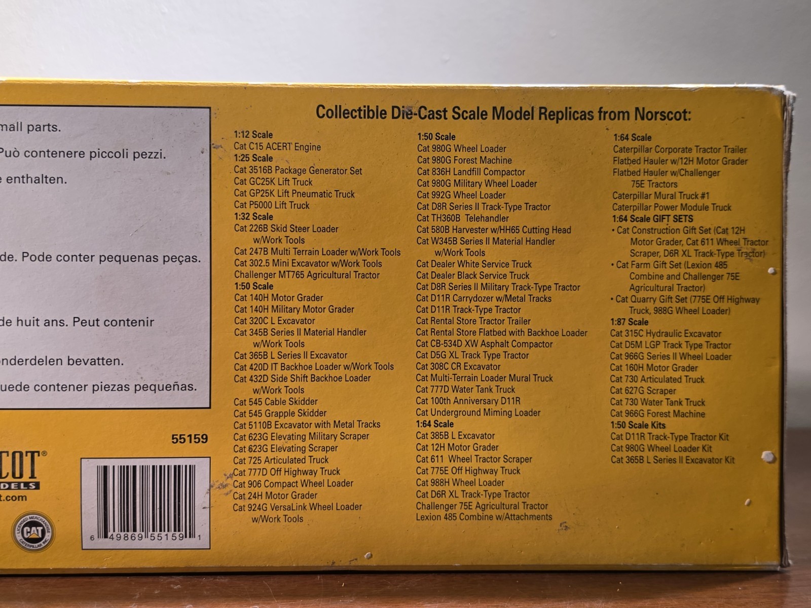 W/ BOX Norscot #55159 1:50 Scale Diecast CAT 854G Wheel Dozer 2005 Caterpillar