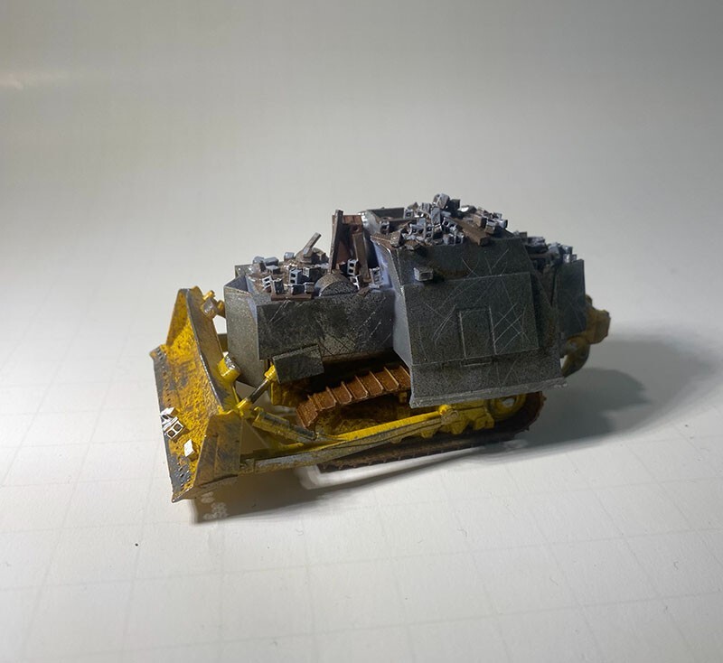 Komatsu D355A dozer rubble Killdozer hotwheels scale *NEW MORE ACCURATE MODEL**