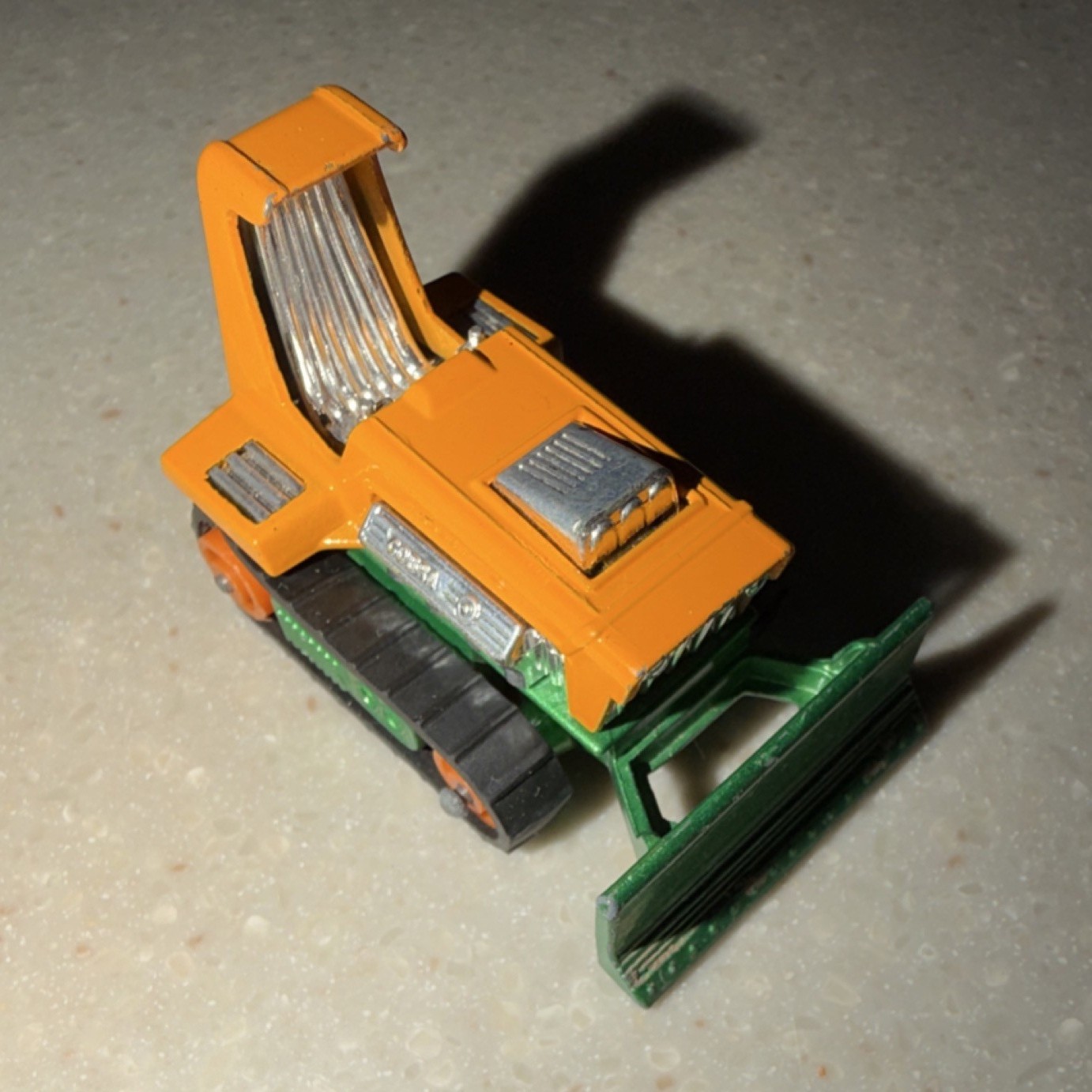Matchbox Lesney 1975 Diecast Dozer Orange Green Collectible Model Vehicle