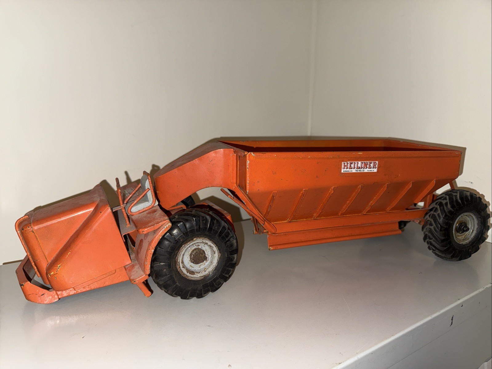Doepke Model Toys Heiliner Bottom Dump Earth Hauler Rare Orange Version