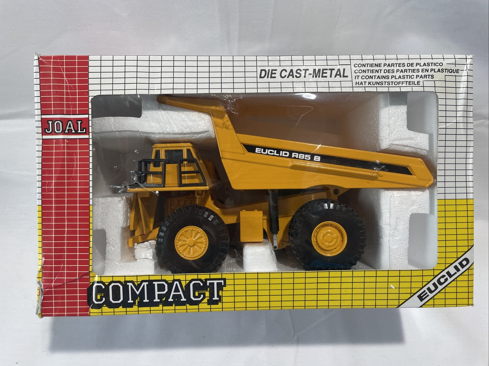 Vintage Joal Compact 1/50 Die Cast Euclid R85 B Dump Truck Yellow