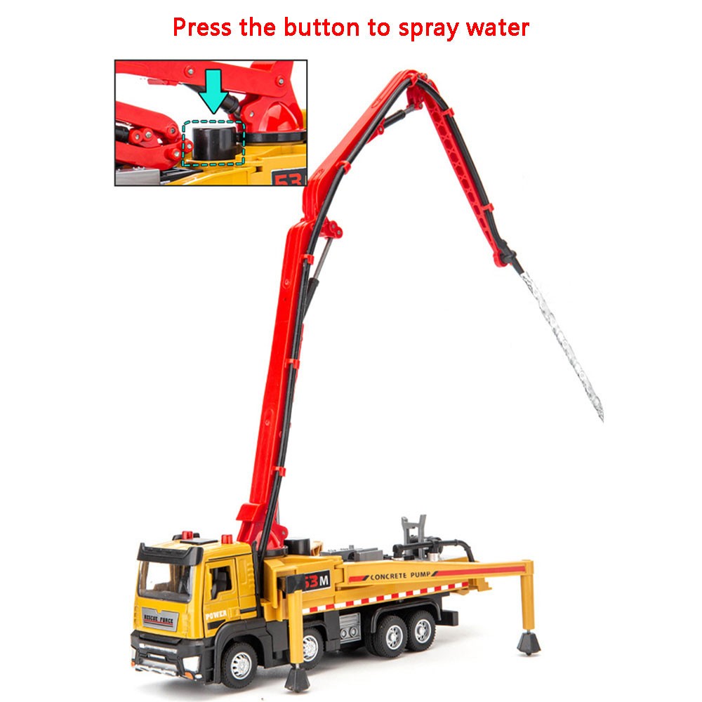 1:50 Concrete Pump Truck Toy Construction Equipment Model Diecast Toy Vehicle