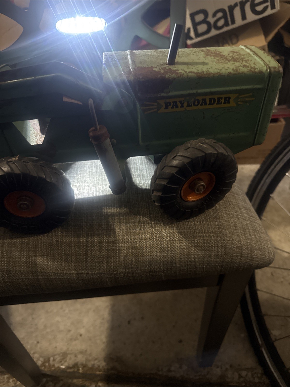 Rare Vtg Nylint Hough H-25 Payloader Green Pressed Steel Construction Toy