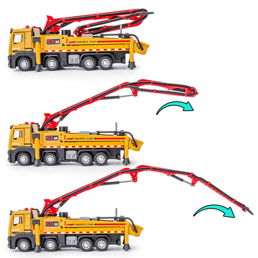 1:50 Concrete Pump Truck Toy Construction Equipment Model Diecast Toy Vehicle
