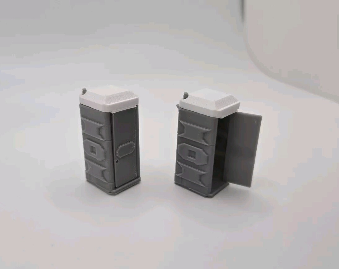 *2 pack* 1:64 scale porta-potty diorama accessory gray with white top *2 pack*