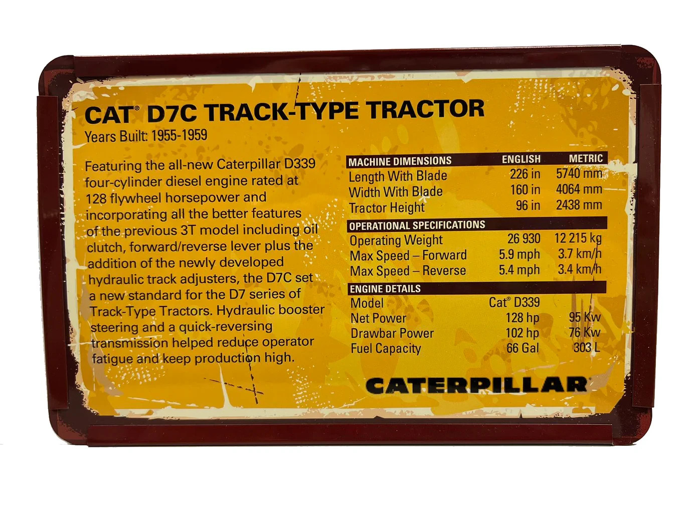 1:50 Cat®D7C Track Type Tractor #85577