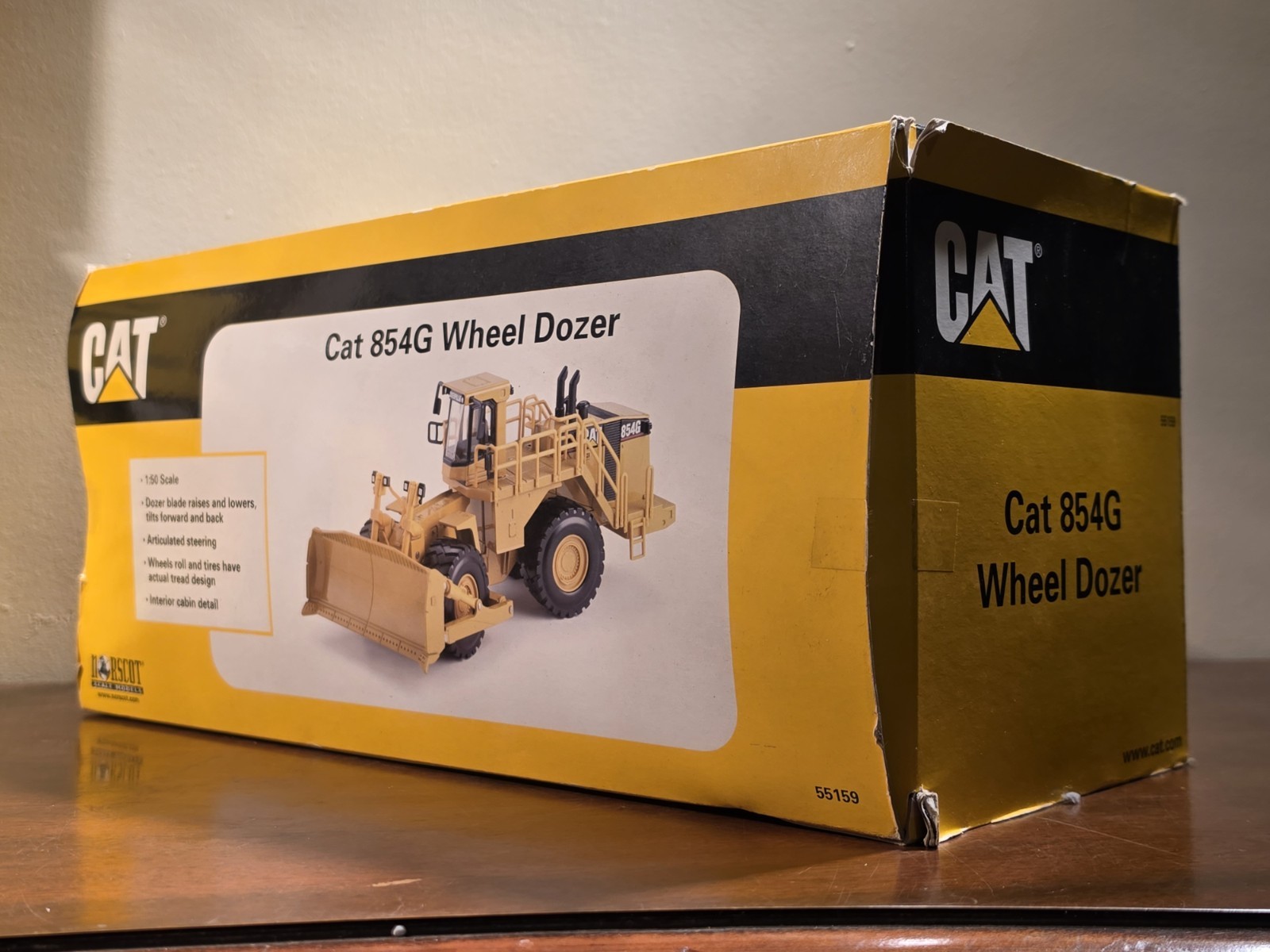W/ BOX Norscot #55159 1:50 Scale Diecast CAT 854G Wheel Dozer 2005 Caterpillar