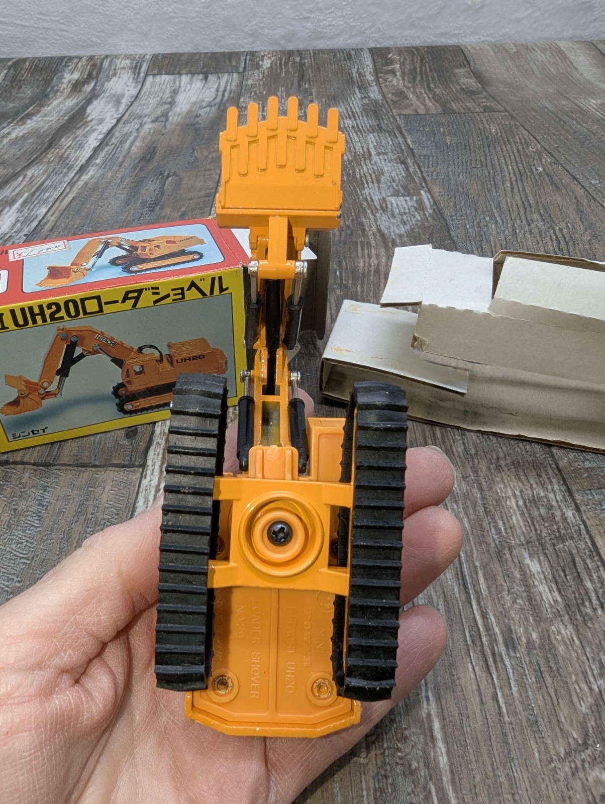 Shinsei Hitachi Loader UH20 Shovel Mini Power Japan #29 With Original Box VG