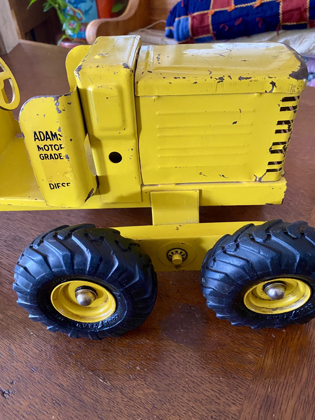 DOEPKE / ADAMS YELLOW 26&Prime; 1:12 SCALE ROAD GRADER CIRCA 1950 Rare Nice
