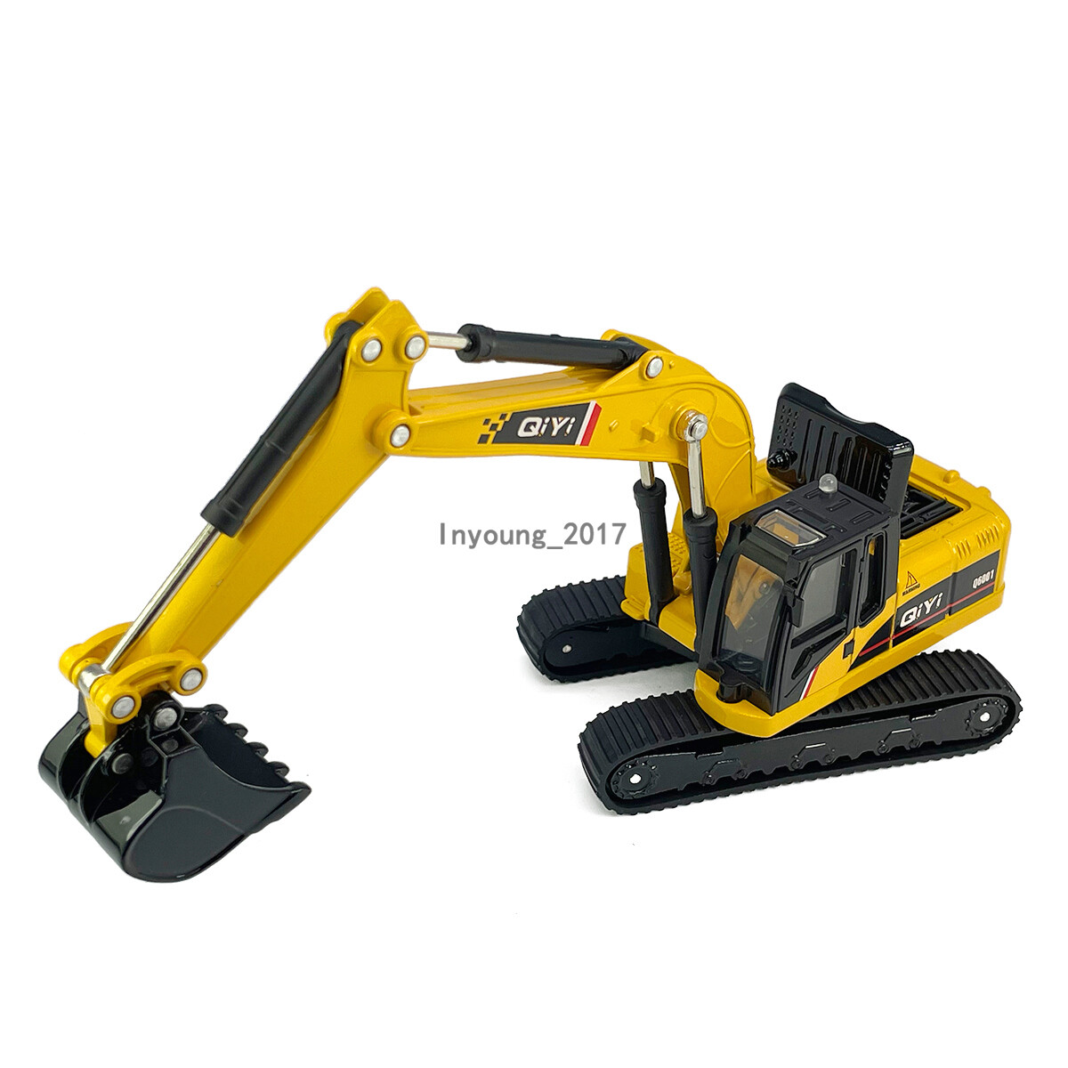 Excavator Toy Model Diecast Construction Equipment Toys with Light Sound Yellow