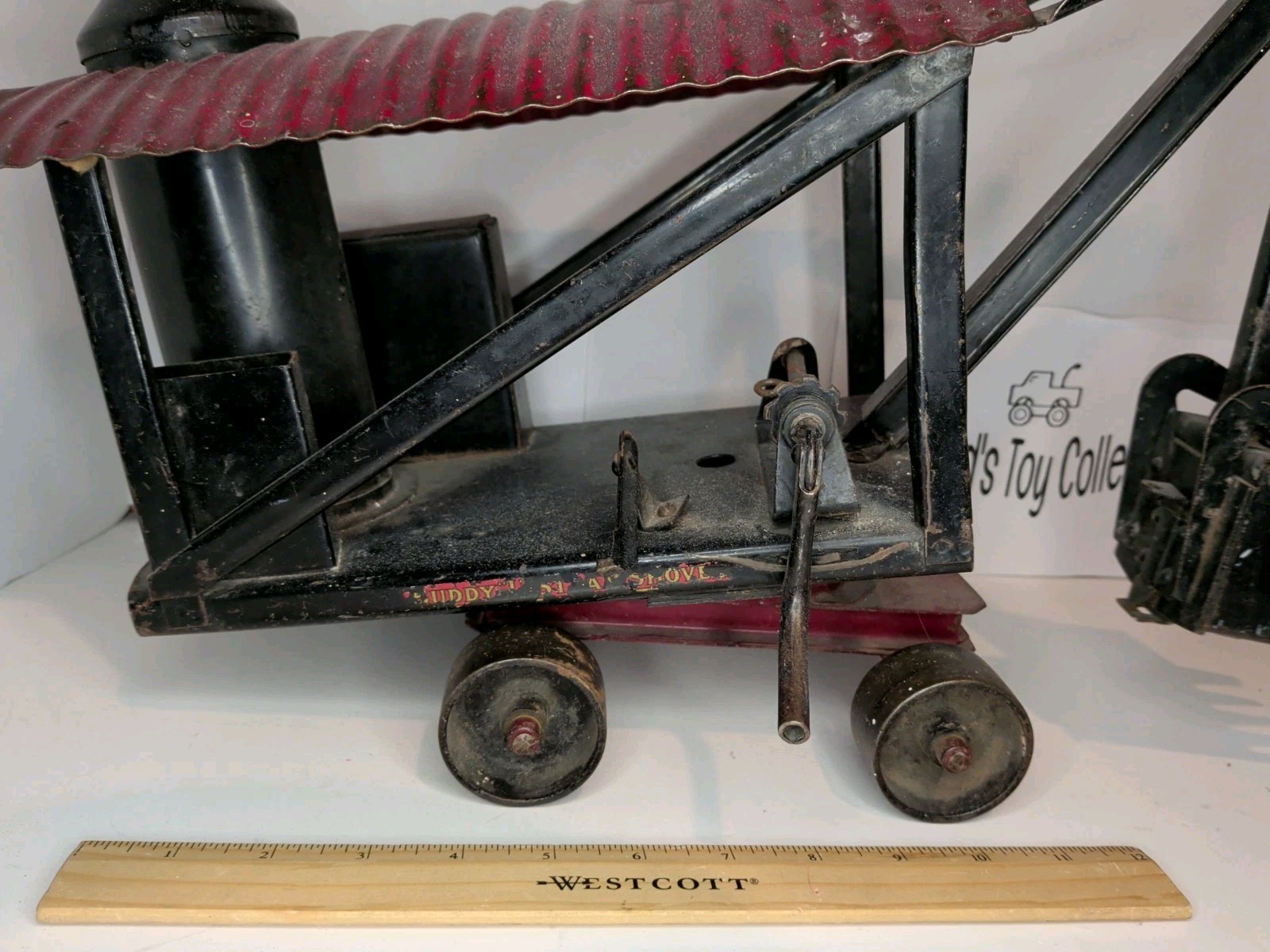 Antique Buddy L Steam Shovel Pressed Steel 1920&rsquo;s Vintage Toy Rare READ!!