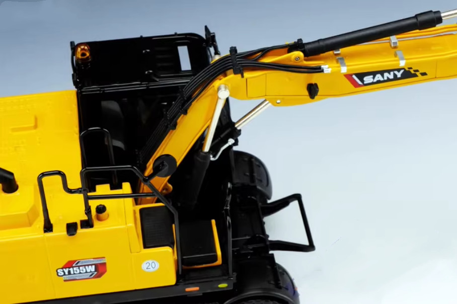 1:25 33CM SANY SY155W Excavator Construction Machine Equipment Diecast Model