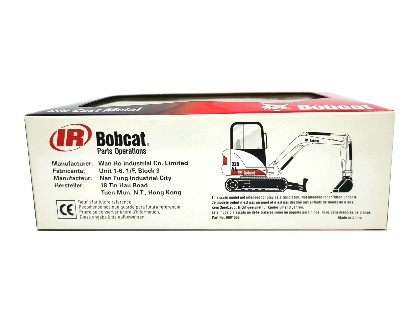 Bobcat X325 Compact Excavator – Wan Ho 1:25 Scale Diecast Model #6901668 New