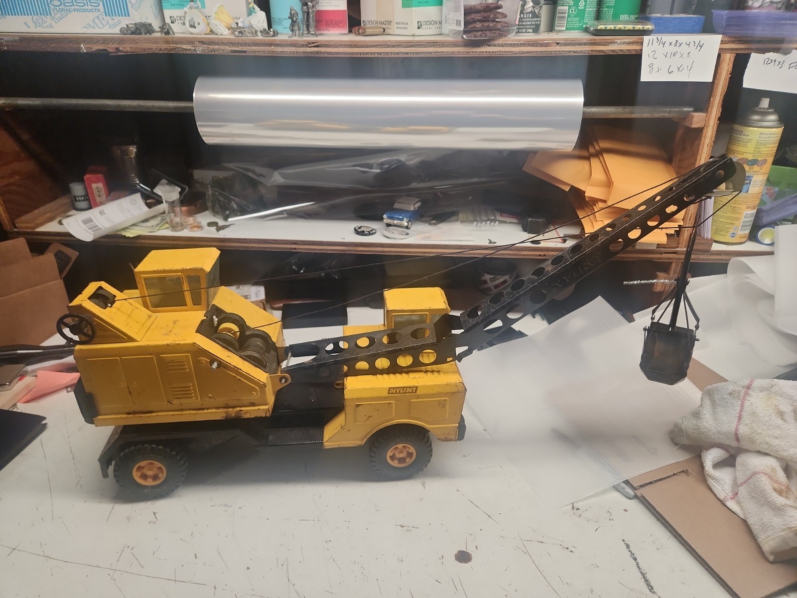 Vintage NYLINT MICHIGAN CRANE PRESSED STEEL 60&rsquo;S