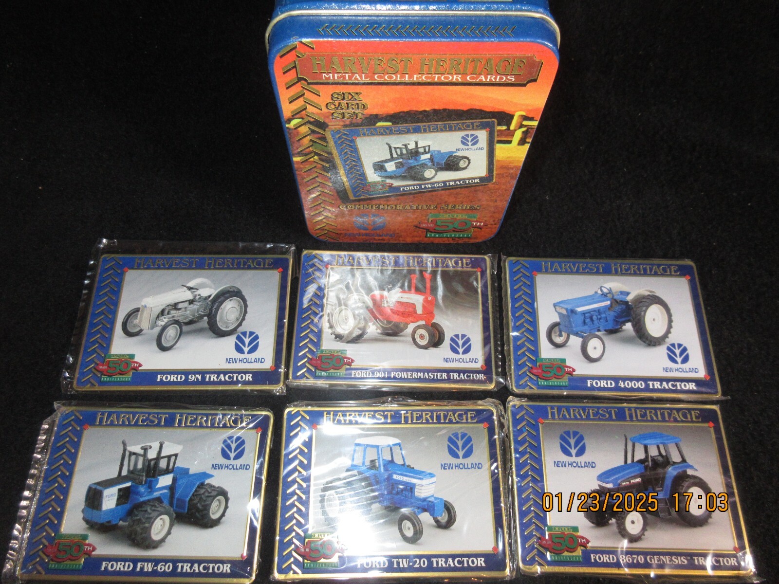 NEW HOLLAND 8870 Harvest Heritage Metal Farm 6 ERTL Collectors Cards Series 1