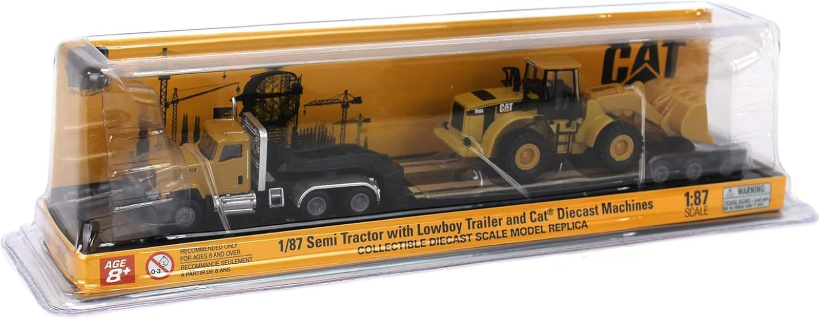 1/87 Caterpillar CT681 Day Cab with Lowboy & 950G Wheel Loader 84418