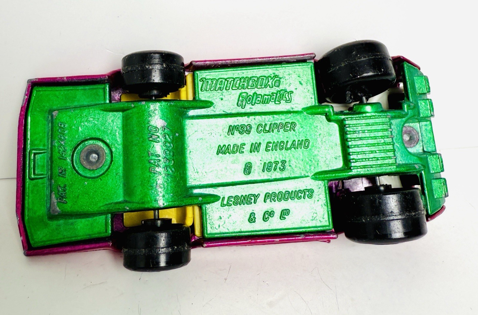 Vintage Matchbox Lesney 1973 Superfast No #39 Clipper Car Rare White Pipes