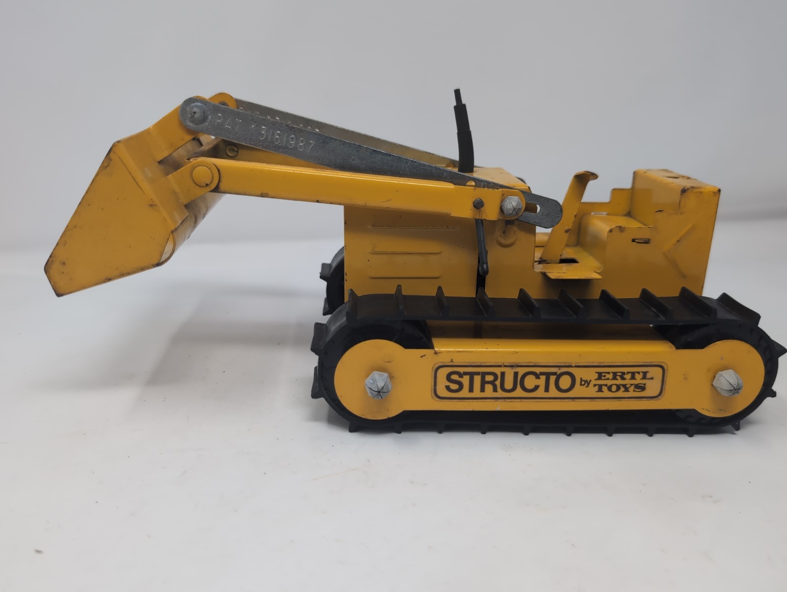 Vintage 1970s Structo by ERTL Toys Pressed Steel Hi-Lift Bulldozer Complete