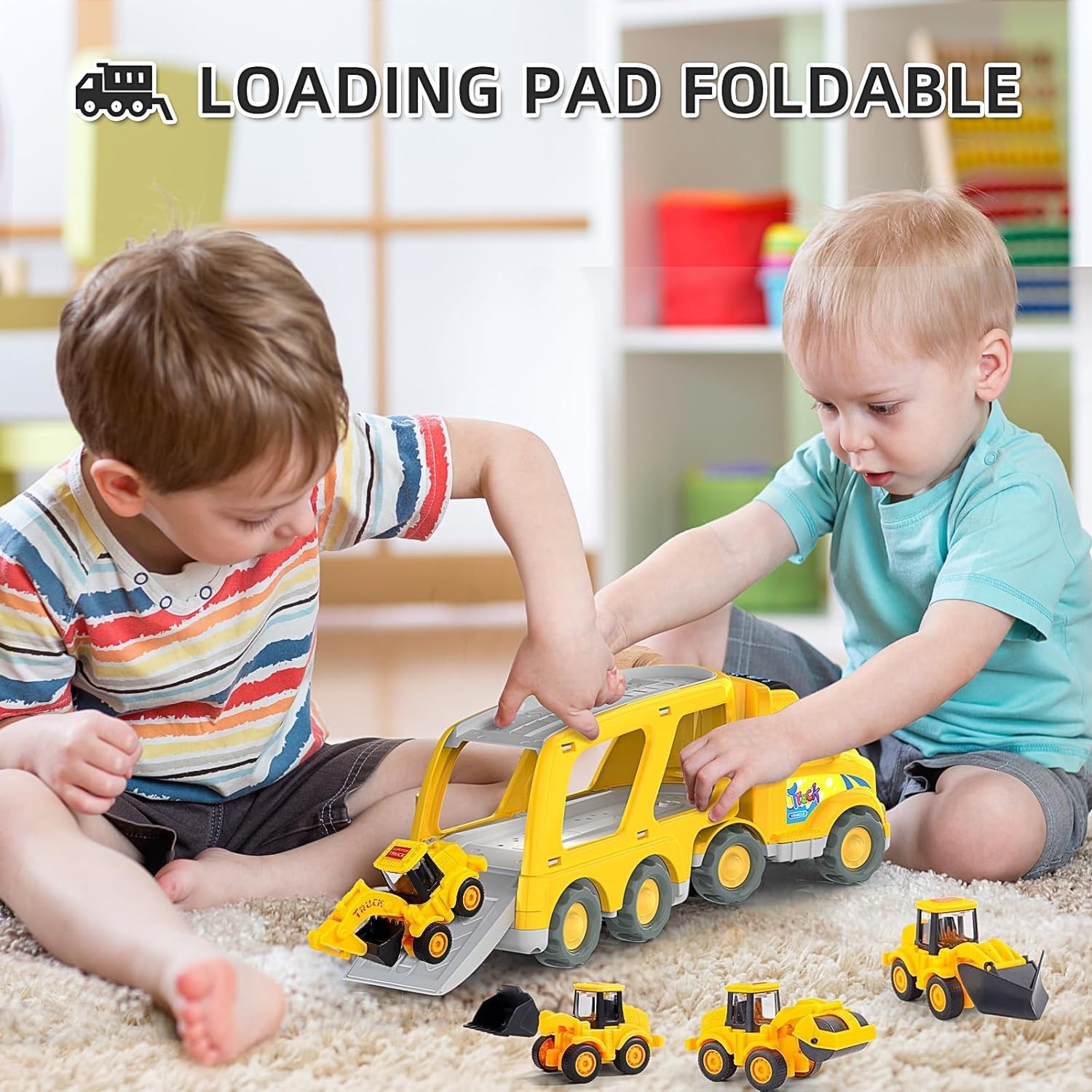 Carrier Transport Truck Toy for Ages 3-6, Boys & Girls