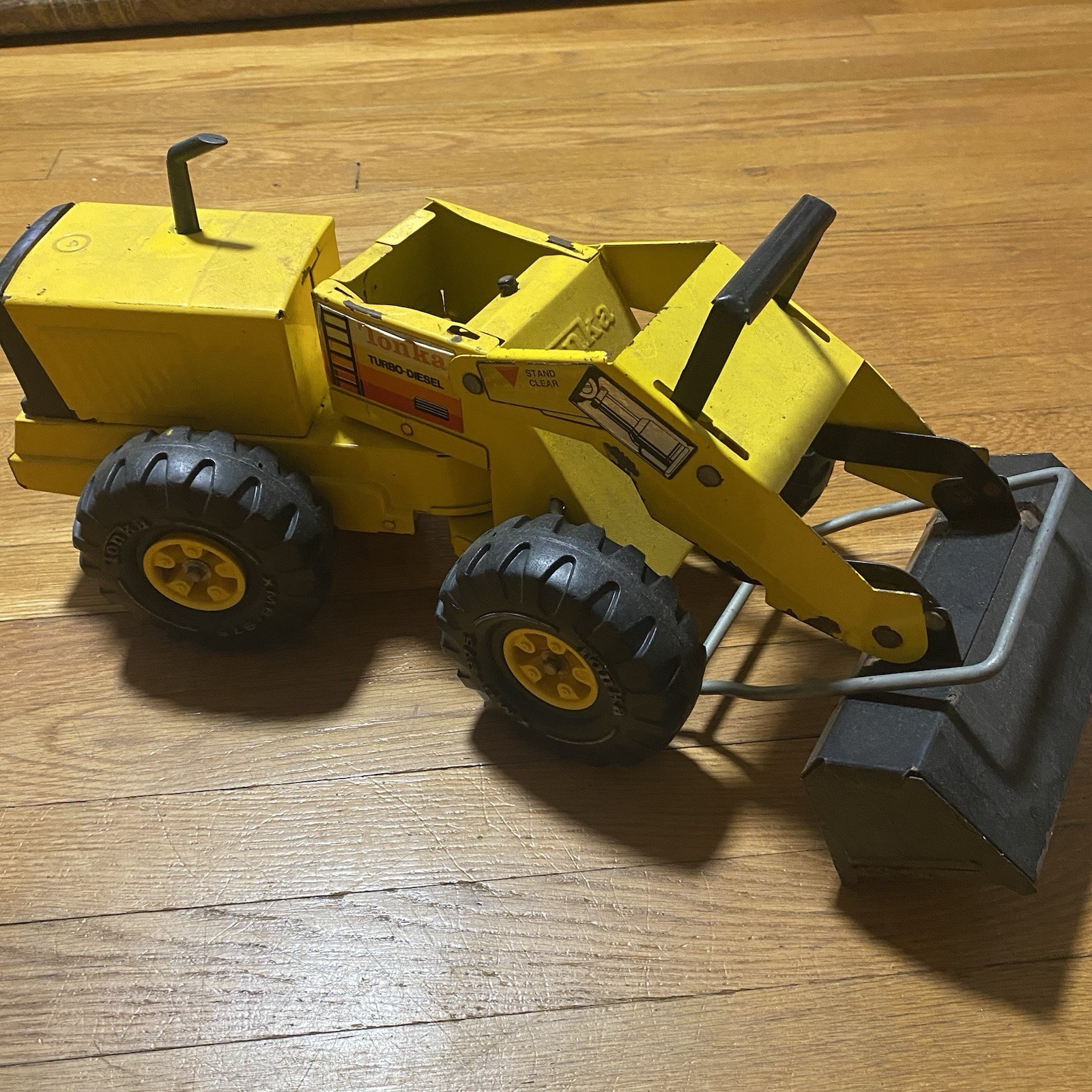 Vintage 1970’s Tonka Pressed Steel Yellow Loader Construction Vehicle Incomplete
