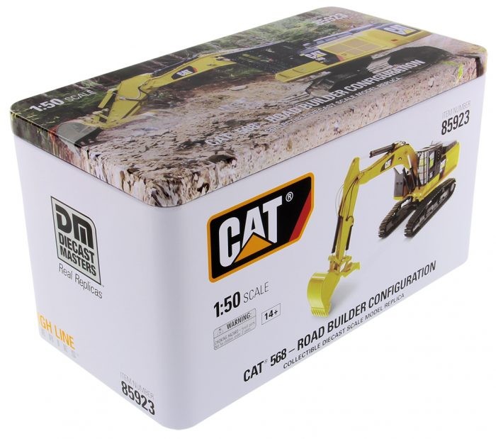 DIECAST MASTERS – CATERPILLAR 568 GF Forestry Excavator with Driver and Box…