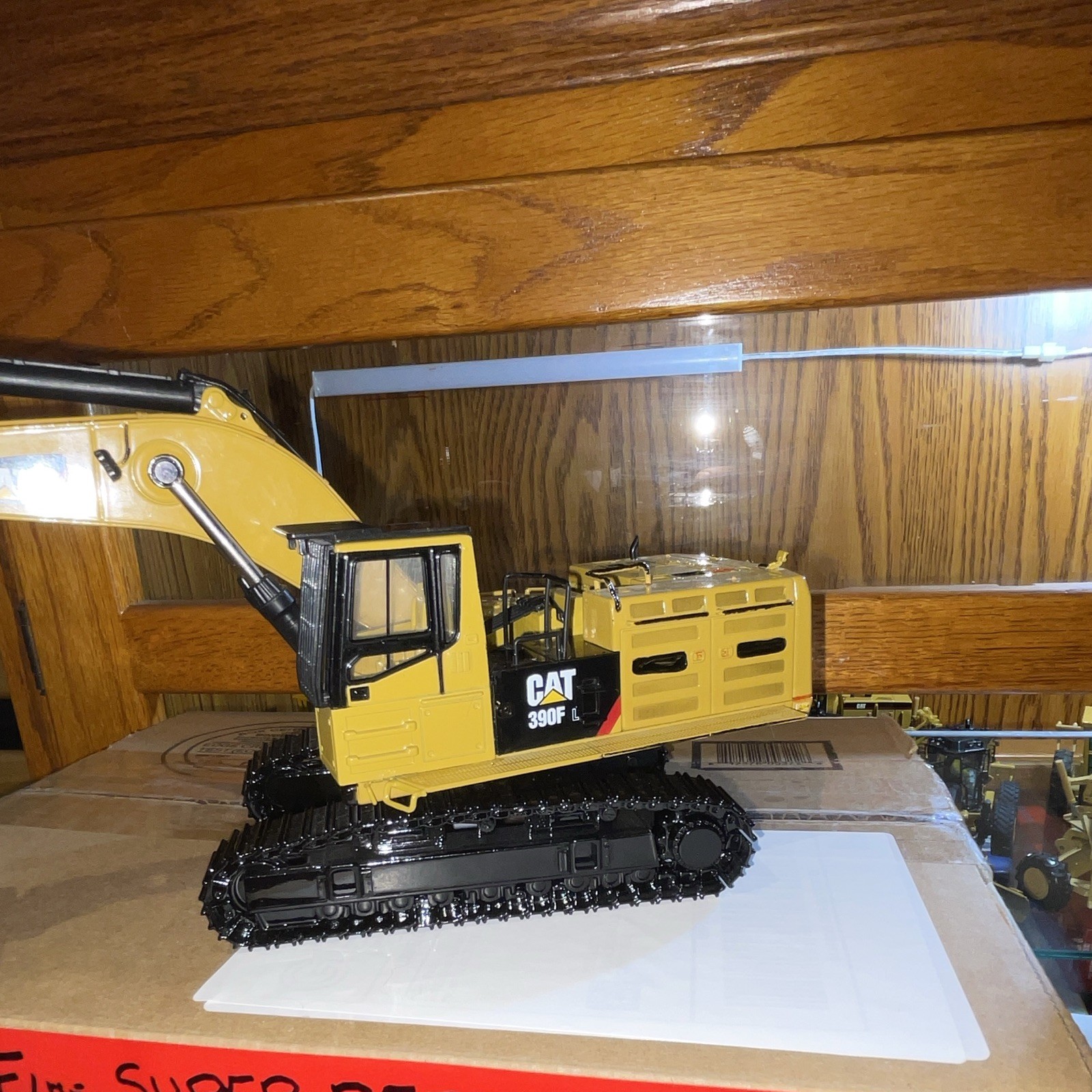 CAT 390F L Tracked Excavator Diecast Model Yellow Black Construction