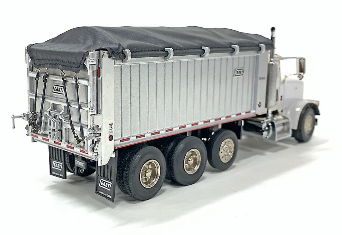 Sword 2042W Peterbilt 357 Rigid w/East Genesis Dump Body – White 1/50 Diecast MB
