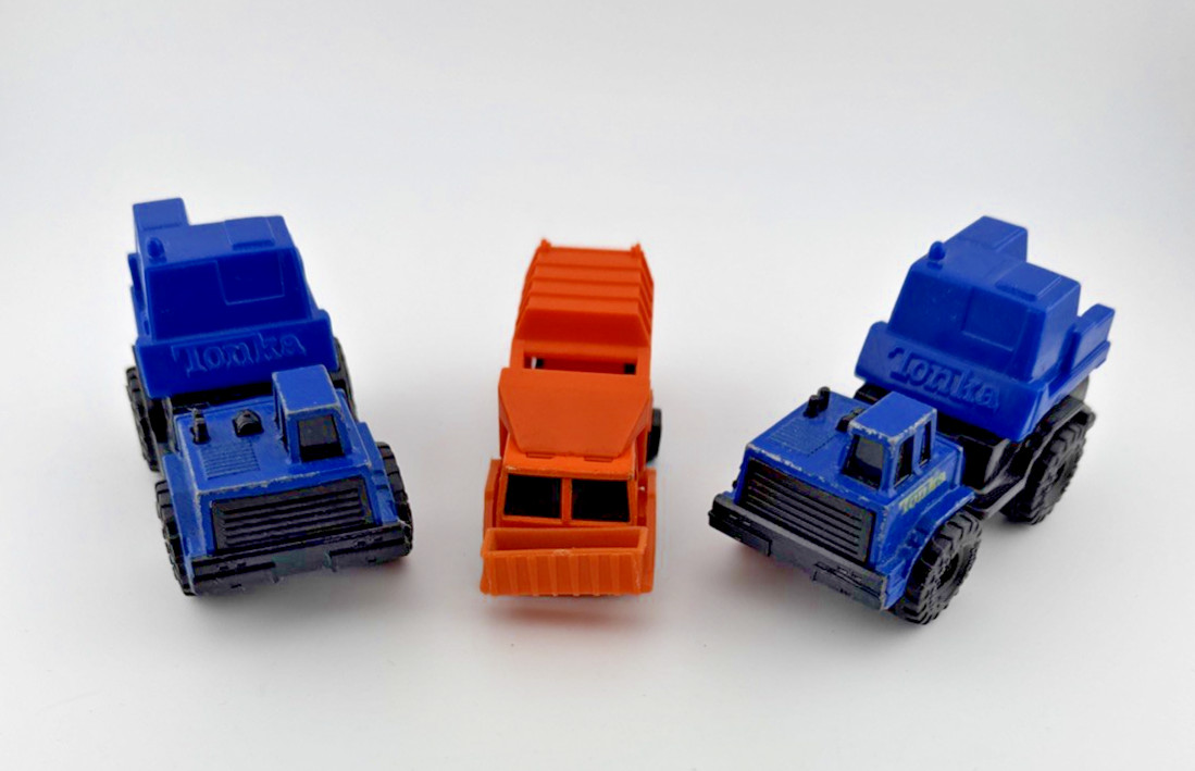 1992 Tonka Toy Construction Trucks (x2), 1991 Hot Wheels Toy Recycler Truck