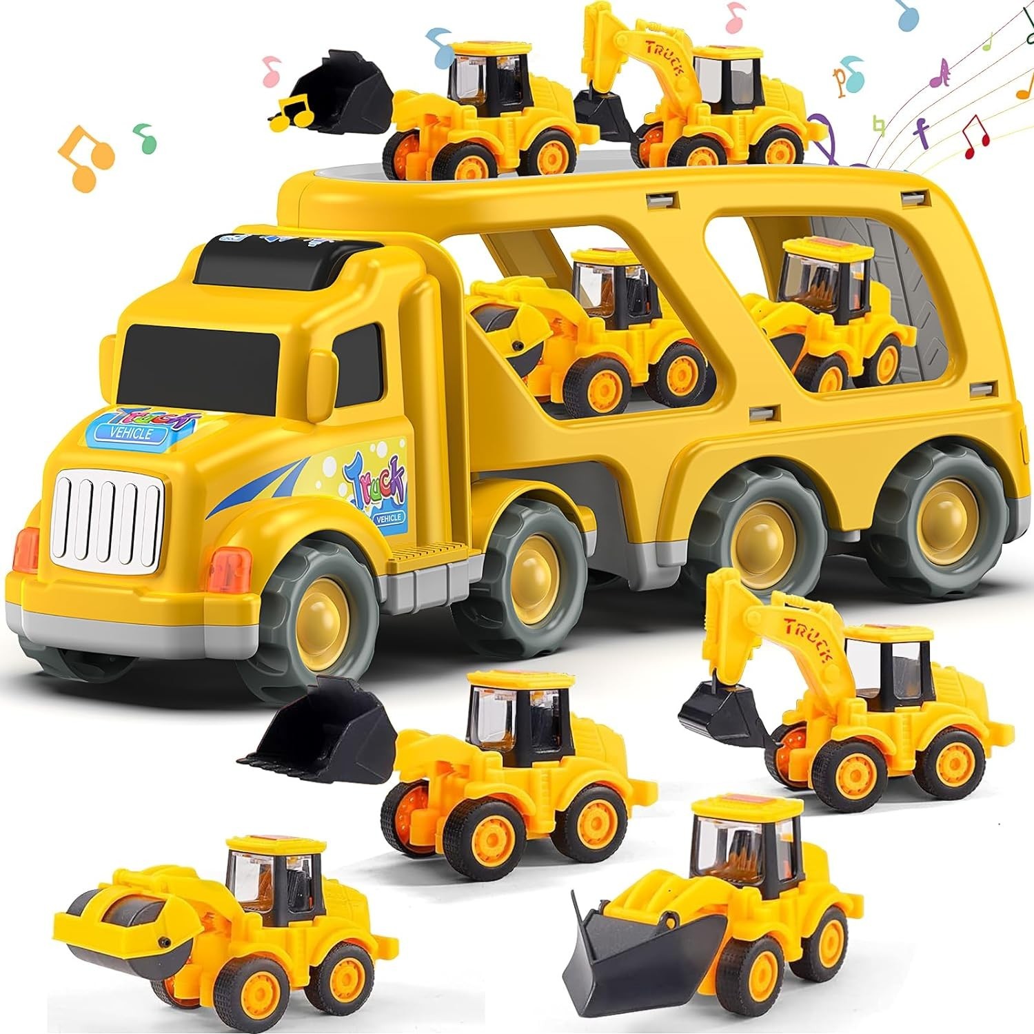 Carrier Transport Truck Toy for Ages 3-6, Boys & Girls