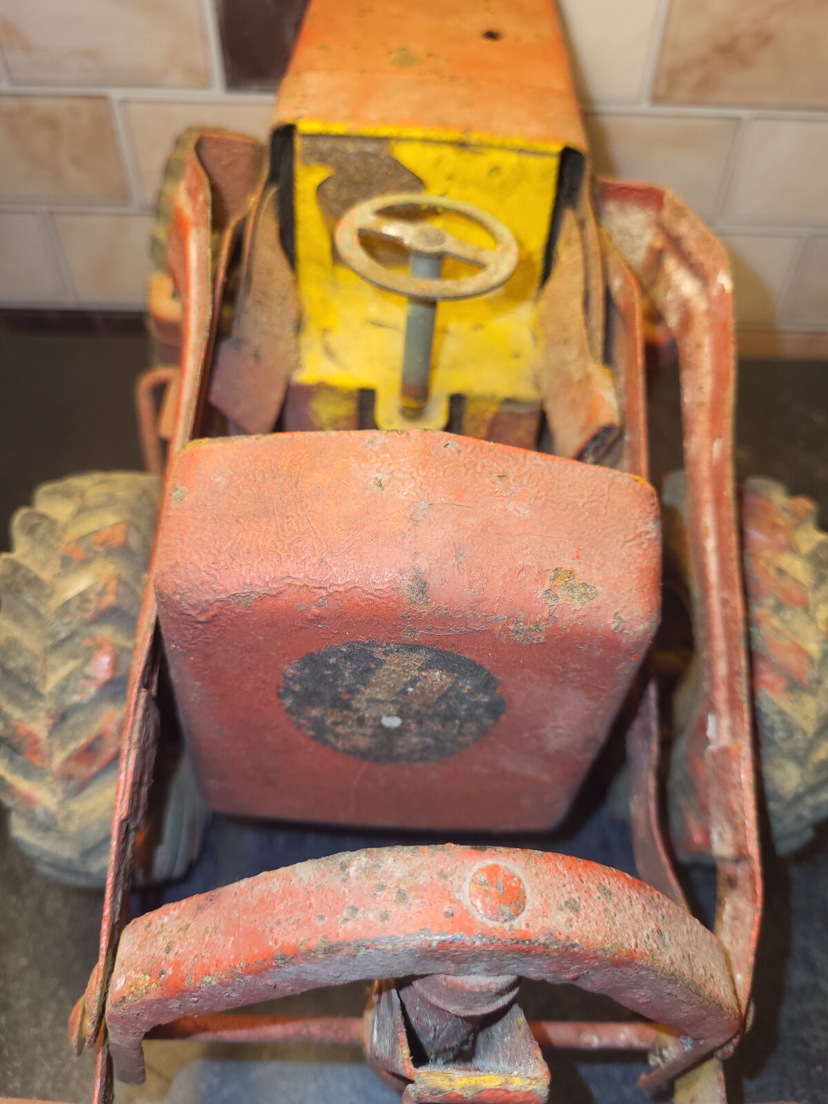 1952 Nylint Pressed Steel Hough Payloader Rare Early Piece With Condition Issues
