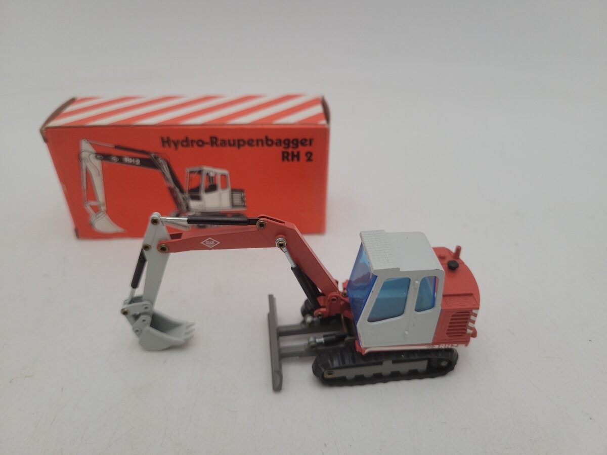 NZG 288 1:50 Scale Red/Gray O&K RH 2 Mini Excavator Raupenbagger Die Cast Model
