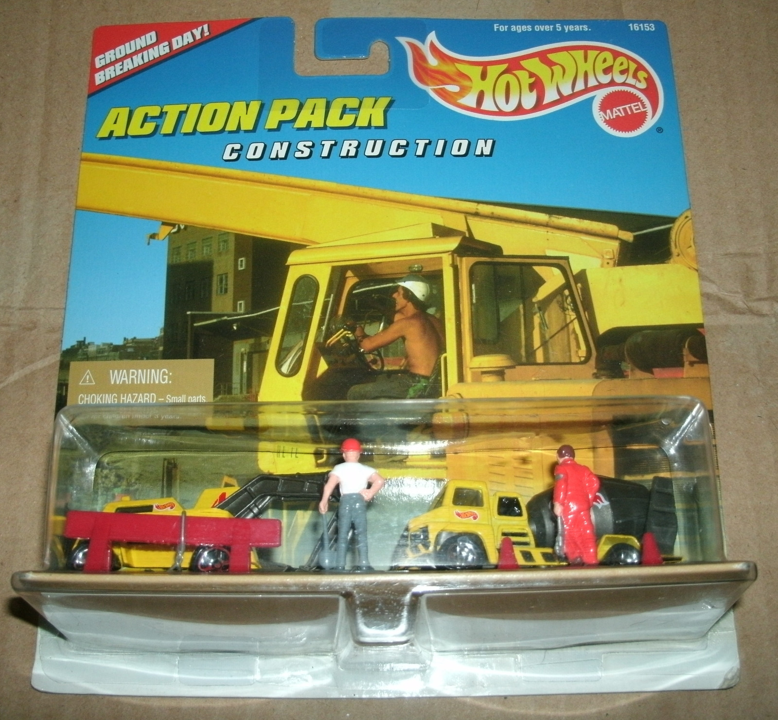 1/64 Scale 1996 Hot Wheels Action Pack Construction Equipment Set Mattel 16153