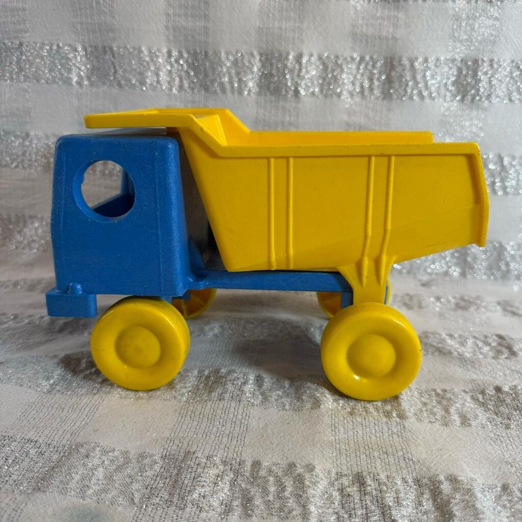 Toy Dump Truck – Blue & Yellow