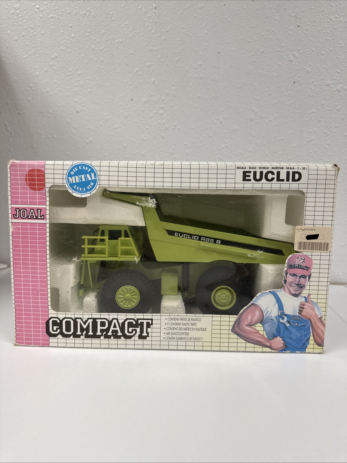 Joal 152 1:50 Compact Die Cast Metal Lime Green Euclid R 85 B Rigid Dump Truck
