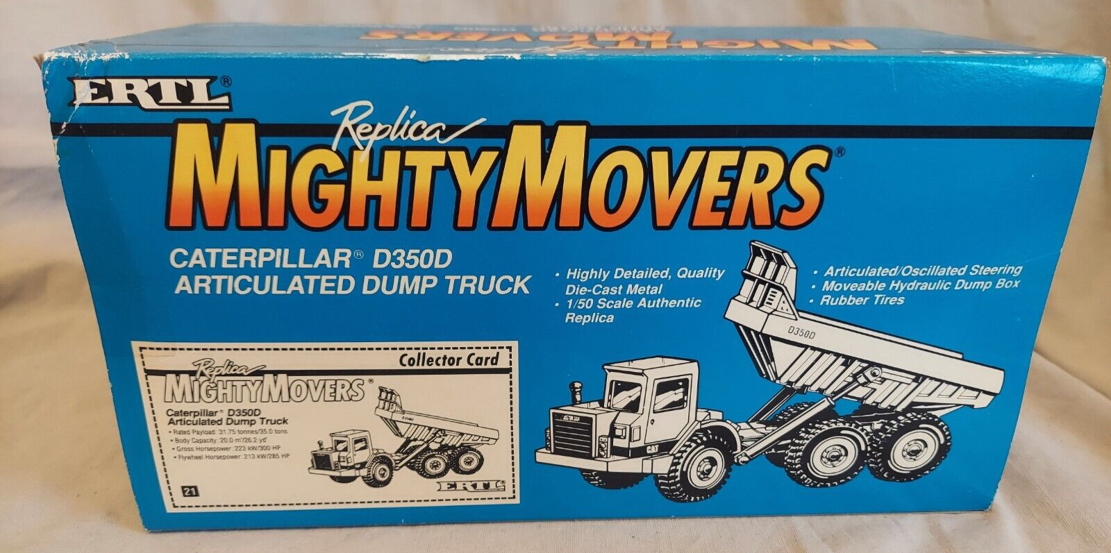 Mighty Movers Caterpillar D350D Articulated Dump Truck ERTL 1:50 Scale #2431