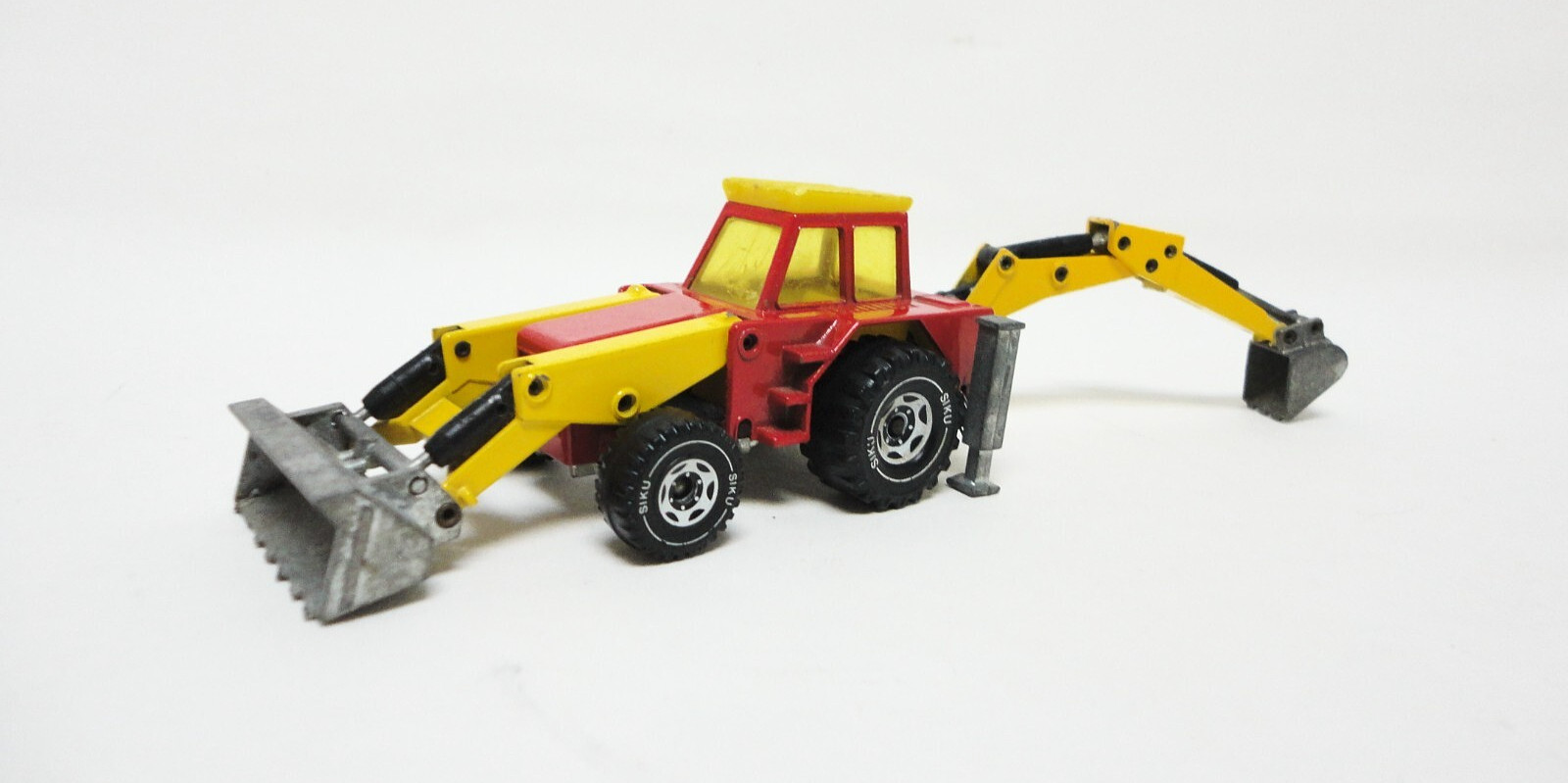 2 Vntg SIKU W. Germany DIECAST BACK HOE LOADERS #2818 & #3531 (Minor Damage)