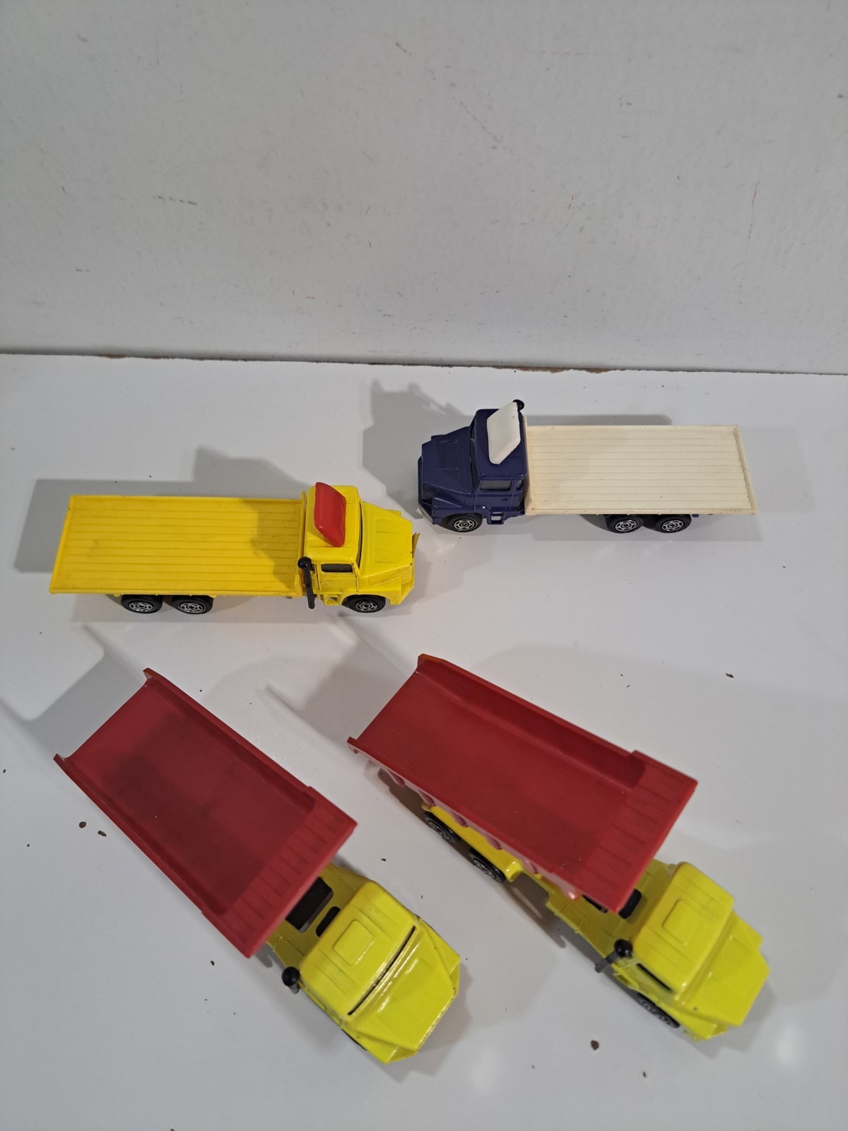 4 Corgi Minor Die Cast Scania LT145 Trucks (Dump Trucks Flat Beds)