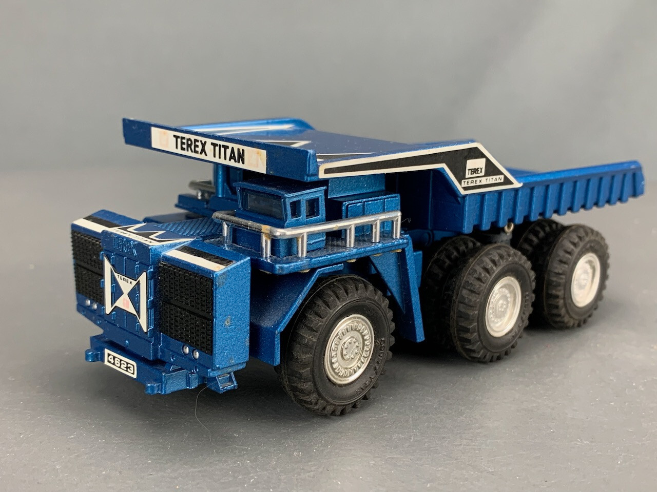 Vintage Shinsei Mini Power #4608B Diecast TEREX TITAN Mine Dump Truck Blue D0878