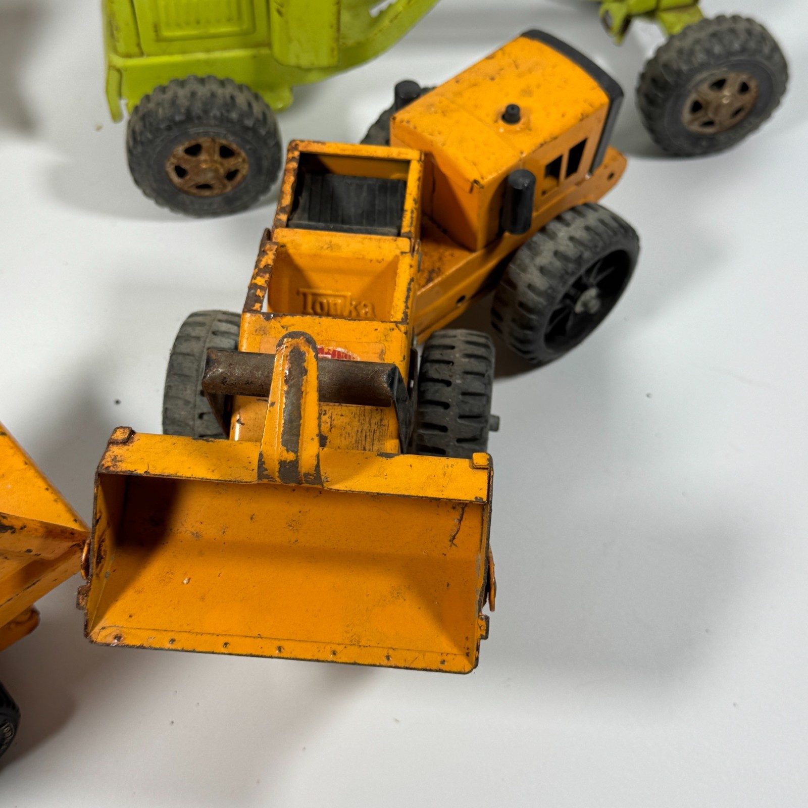 Vintage Tonka Construction Toy Lot 4 Dump Truck Cement Mixer Loader Road Grader