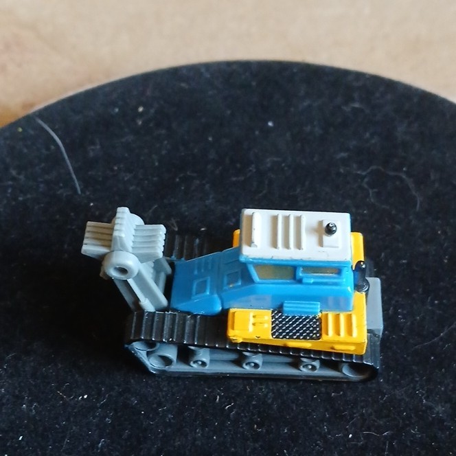 Blue Yellow Gray Plastic Construction Vehicle Toy
