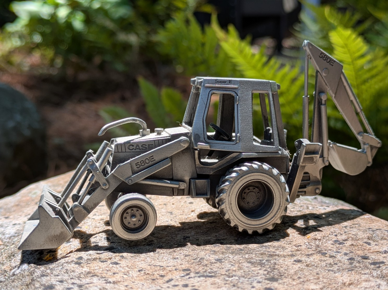 Pewter Construction Model – Case 580E Backhoe